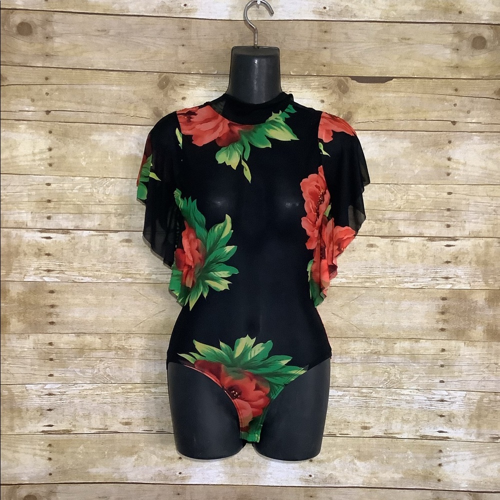 Women’s banana lemon mesh onesie size medium